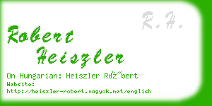 robert heiszler business card